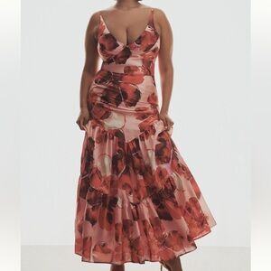 Anthropologie 22 Hutch Arden Sleeveless Tiered Floral A-Line Maxi Dress